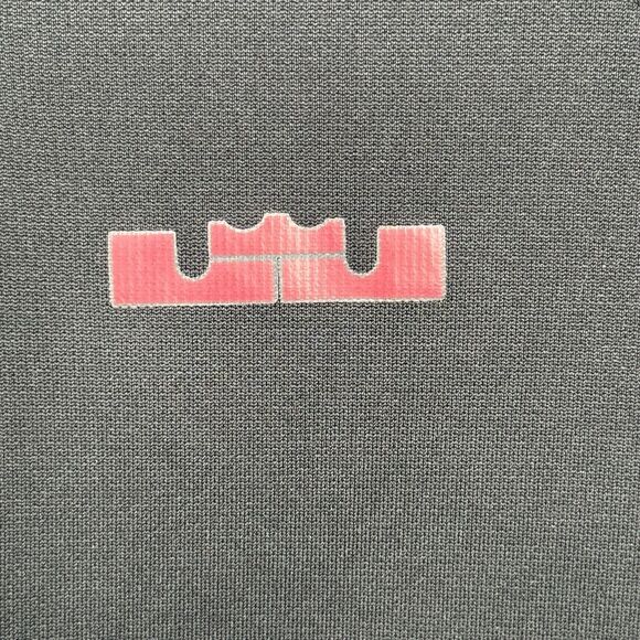 Nike Lebron James Shirt Boys Large Black Red Basketball Hoodie Sweatshirt Street - Picture 6 of 10